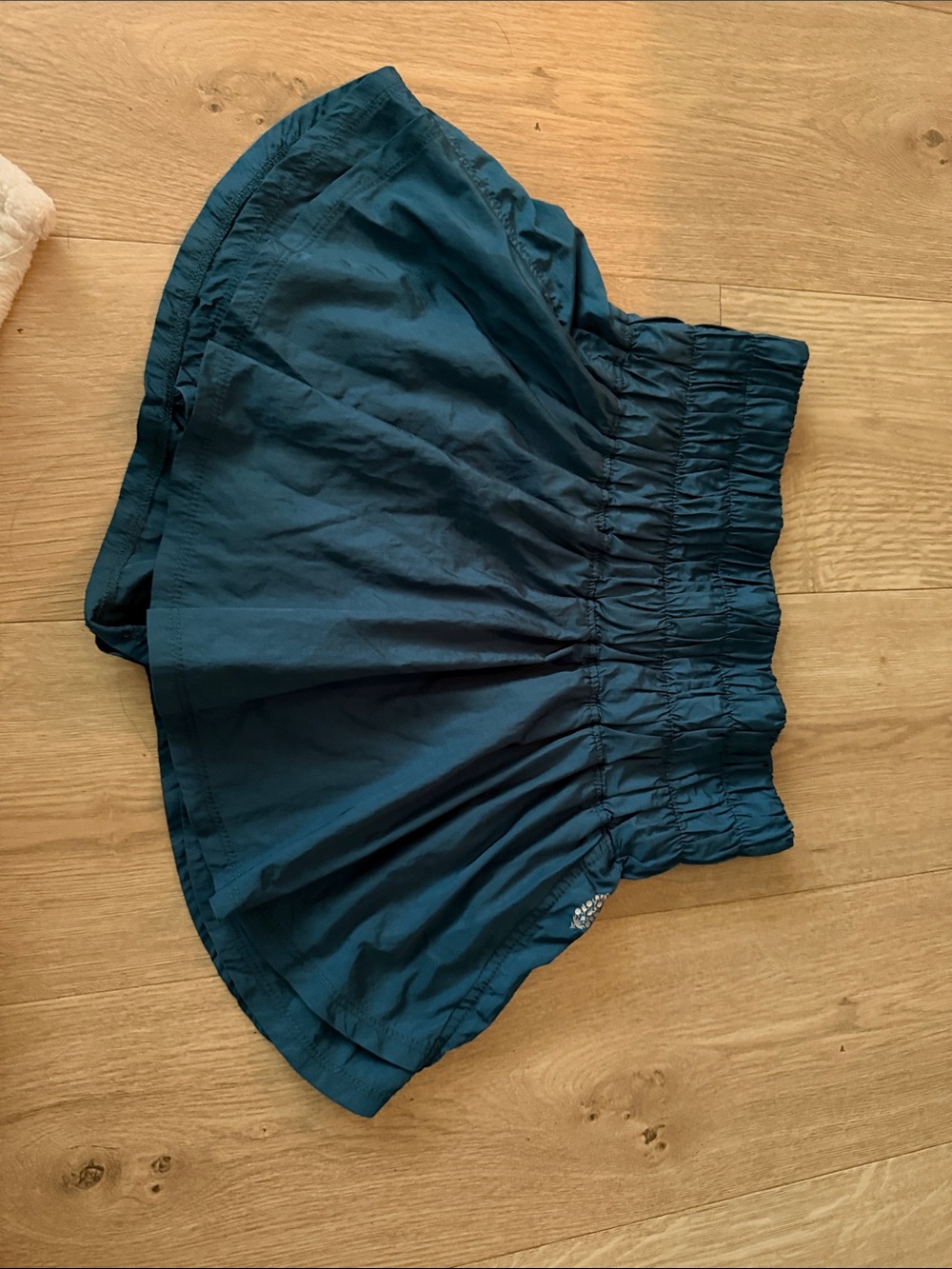 FP Movement by Free People Teal Gathered Waist Circle Skirt